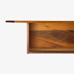 SOLD 1959 George Nakashima Studio Free Edge Walnut Hanging Wall Cabinet w/ Provenance