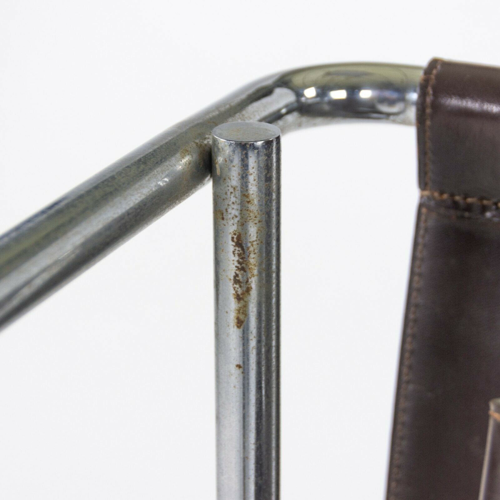 SOLD 1960s Knoll International Brown Leather Wassily Lounge Chair by Marcel Breuer