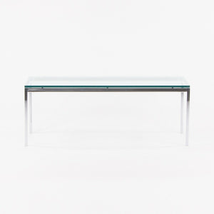 SOLD Florence Knoll for Knoll Studio 45 x 22 Chrome Coffee Table w/ Glass Top Signed