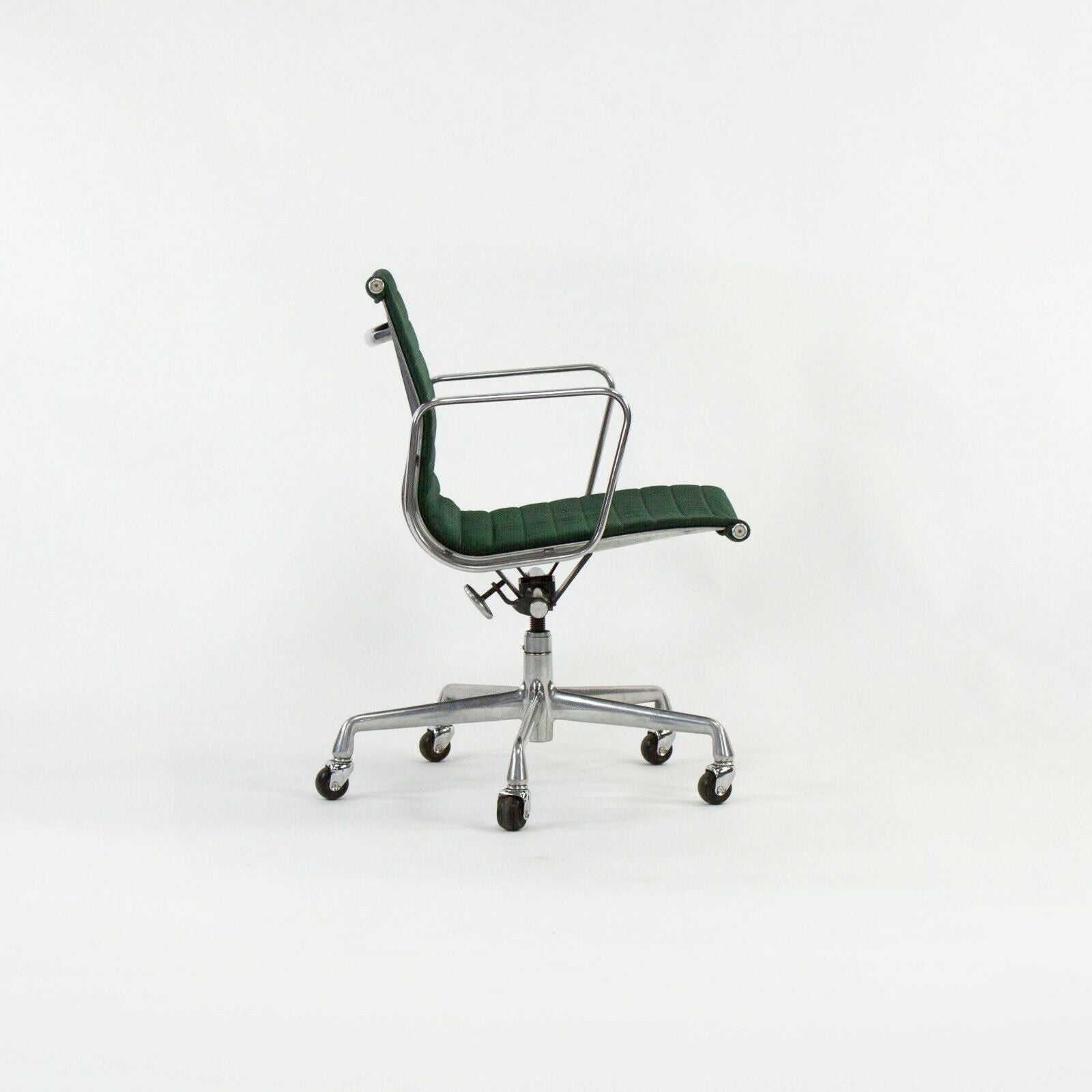 SOLD 1990 Herman Miller Eames Aluminum Group Management Desk Chair in Green Fabric