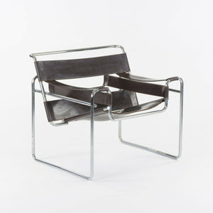 SOLD 1960s Knoll International Brown Leather Wassily Lounge Chair by Marcel Breuer