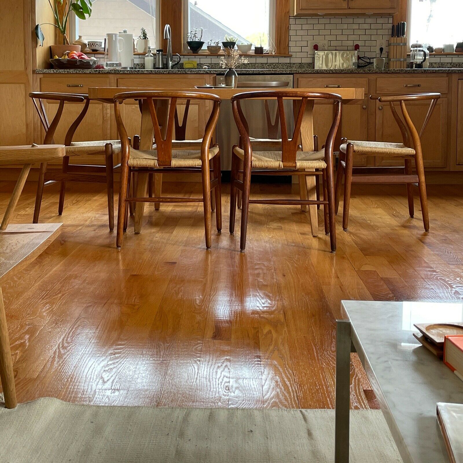 SOLD 1950s Birch Extension Dining Table similar to Knoll / Nakashima