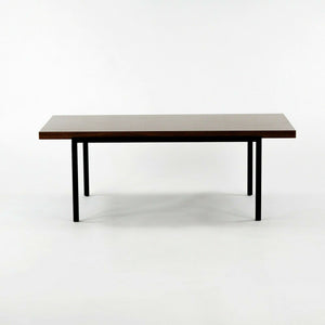 1950 Florence Knoll RARE T Angle Coffee Table No. 115 in Black & Walnut Laminate