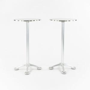 SOLD Jorge Pensi for Knoll 23 inch Round Bar Height Outdoor Table Stainless Aluminum