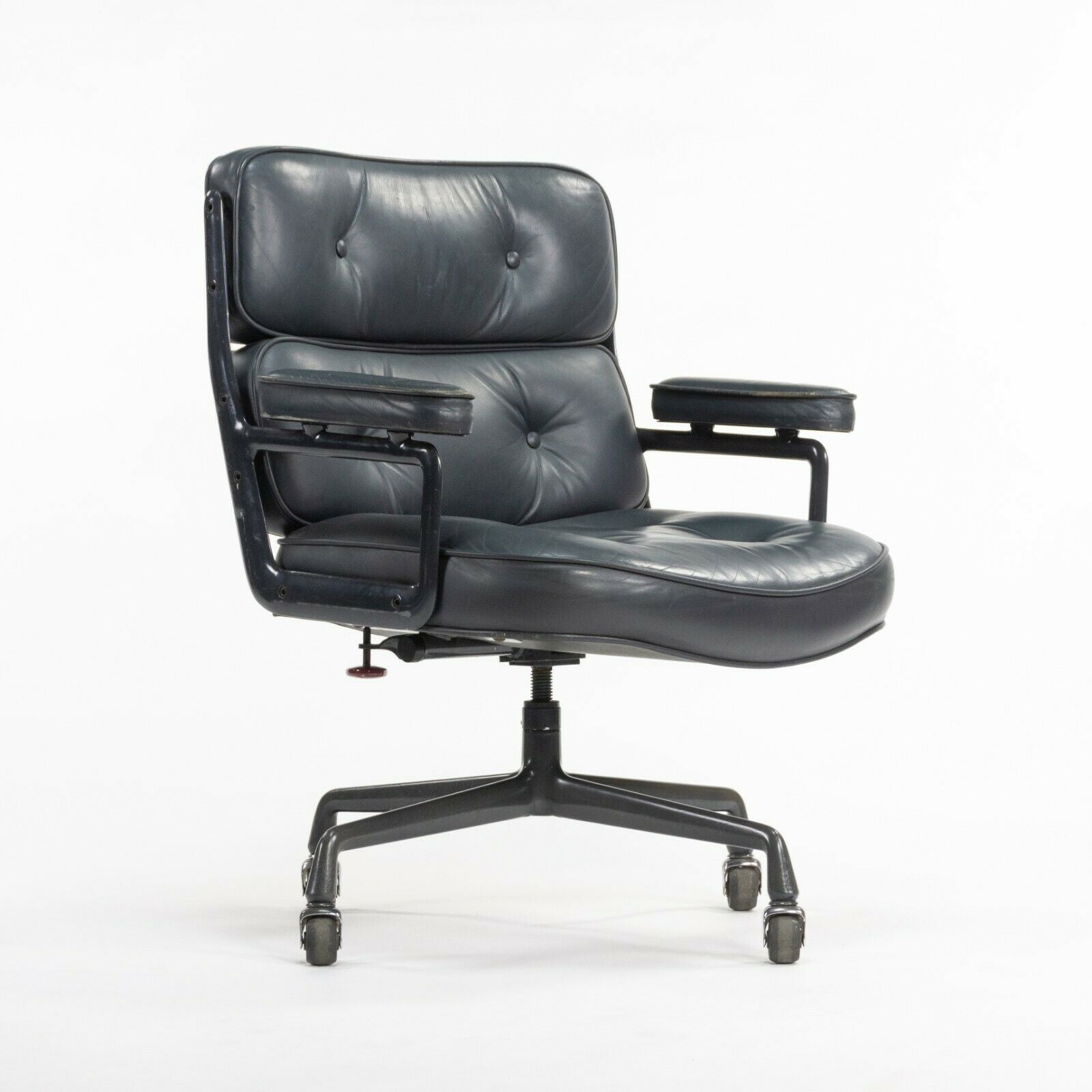 SOLD 1984 Herman Miller Eames Dark Blue Leather Time Life Executive Office Desk Chair