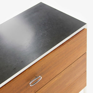 SOLD 1950s George Nelson for Herman Miller Walnut Laminate Steel Frame Series Dresser