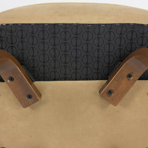 SOLD Eero Saarinen for Knoll 2020 Executive Arm Chair with Tan Suede & Wood Legs