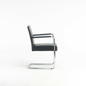 2010s Walter Knoll George Cantilever Stacking Chairs designed by EOOS in Black Leather