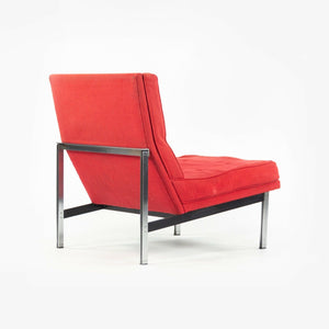 SOLD 1950s Florence Knoll Associates Parallel Bar Lounge Chair Original Red Fabric