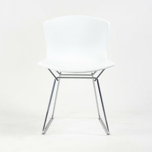 SOLD Harry Bertoia for Knoll Studio Molded Side Shell Chair Plastic with Chrome Base White