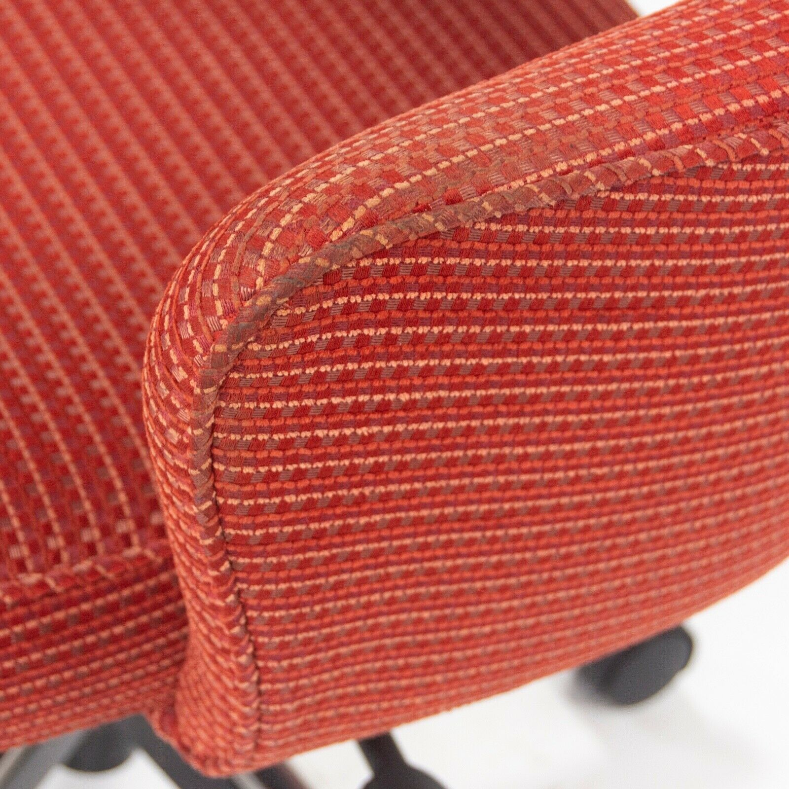 SOLD 2007 Eero Saarinen for Knoll Executive Arm Office Desk Chair Red Fabric 4 Available
