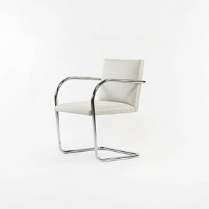 SOLD 2010s Pair of Mies Van Der Rohe for Knoll Tubular Brno Chairs in Gray Fabric