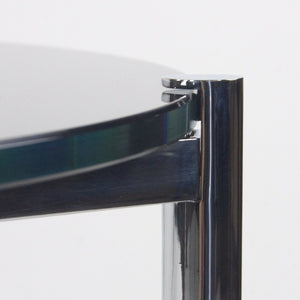 SOLD 2021 Mies Van Der Rohe for Knoll MR Side End Table Smoked Glass Chromed Steel