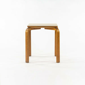 1950s Thonet Bent Birch Wood and Wood Grain Square Laminate Side / End Table