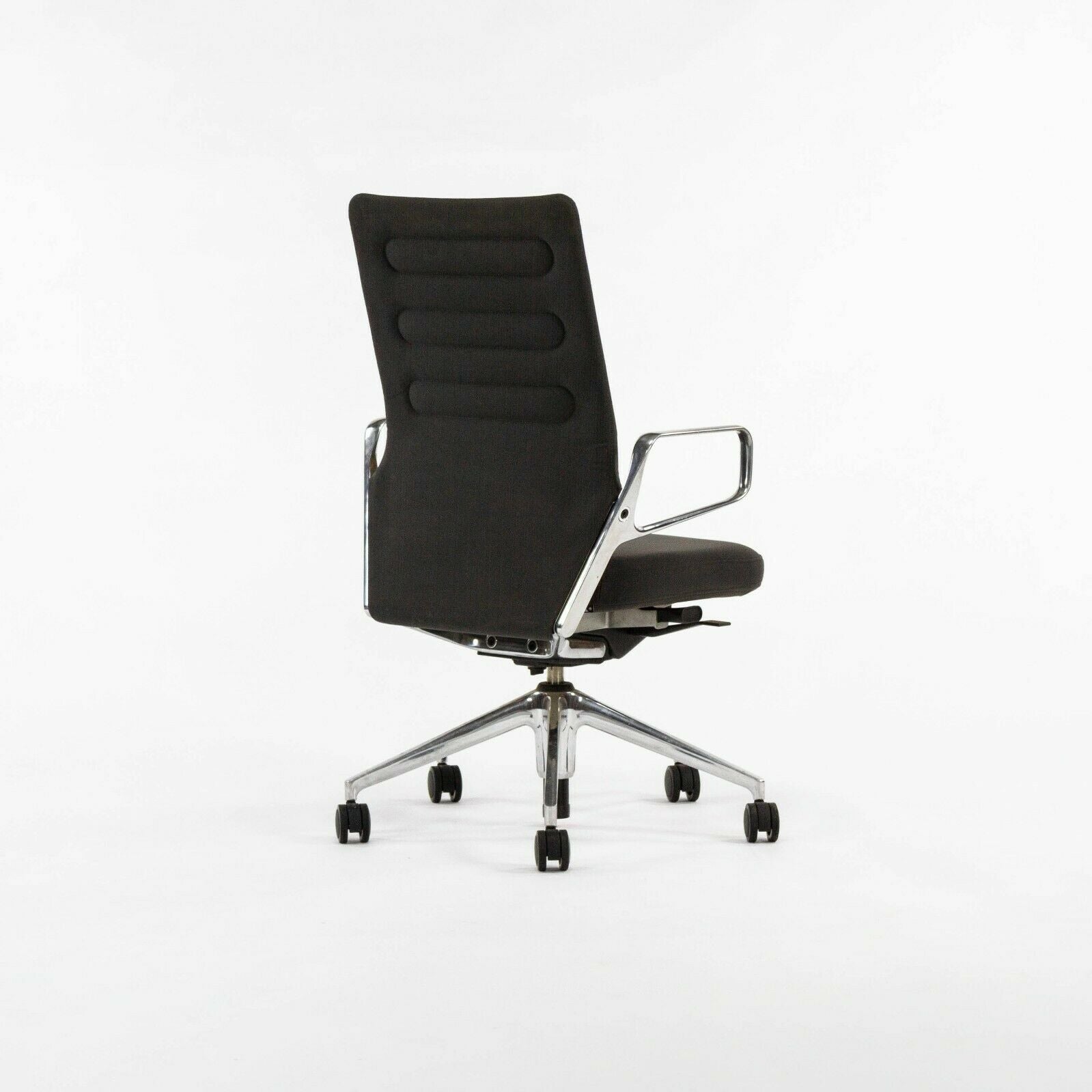 2014 Vitra AC 5 Grey Fabric + Polished Aluminum Desk Chair by Antonio Citterio