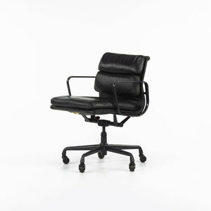 SOLD 1990s Herman Miller Eames Aluminum Group Soft Pad Management Chair Black Leather