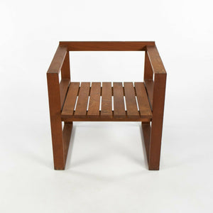 1975 Bodil Kjaer for CI Designs Rare Teak Slat Seat Arm Chair for Indoor / Outdoor Use