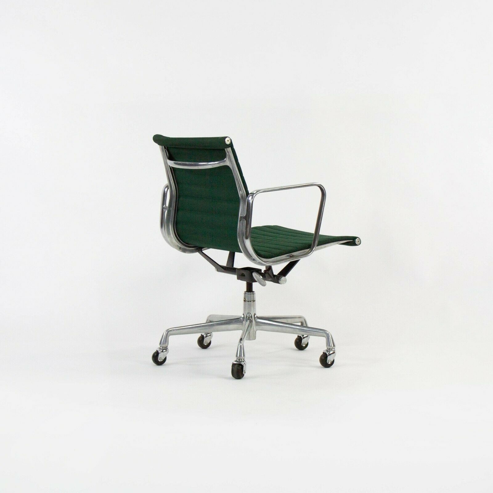 SOLD 1990 Herman Miller Eames Aluminum Group Management Desk Chair in Green Fabric