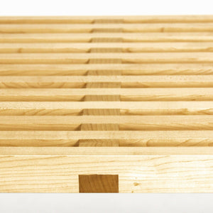 SOLD 2019 George Nelson Slatted Platform Bench with Natural Maple Top and Wood Legs