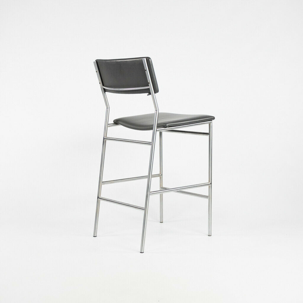 2012 Martin Visser for Spectrum SB07 Counter Height Stool in Leather & Stainless 12 Available