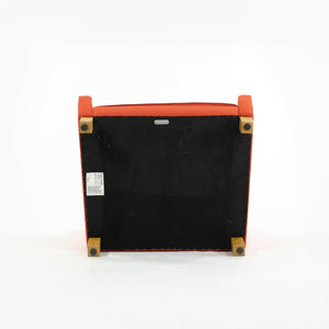 SOLD 2010s Pair Original Knoll Mies Van Der Rohe Krefeld Lounge Chair Orange Fabric