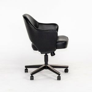 2011 Eero Saarinen for Knoll Executive Desk Chair w/ Rolling Base Black Leather