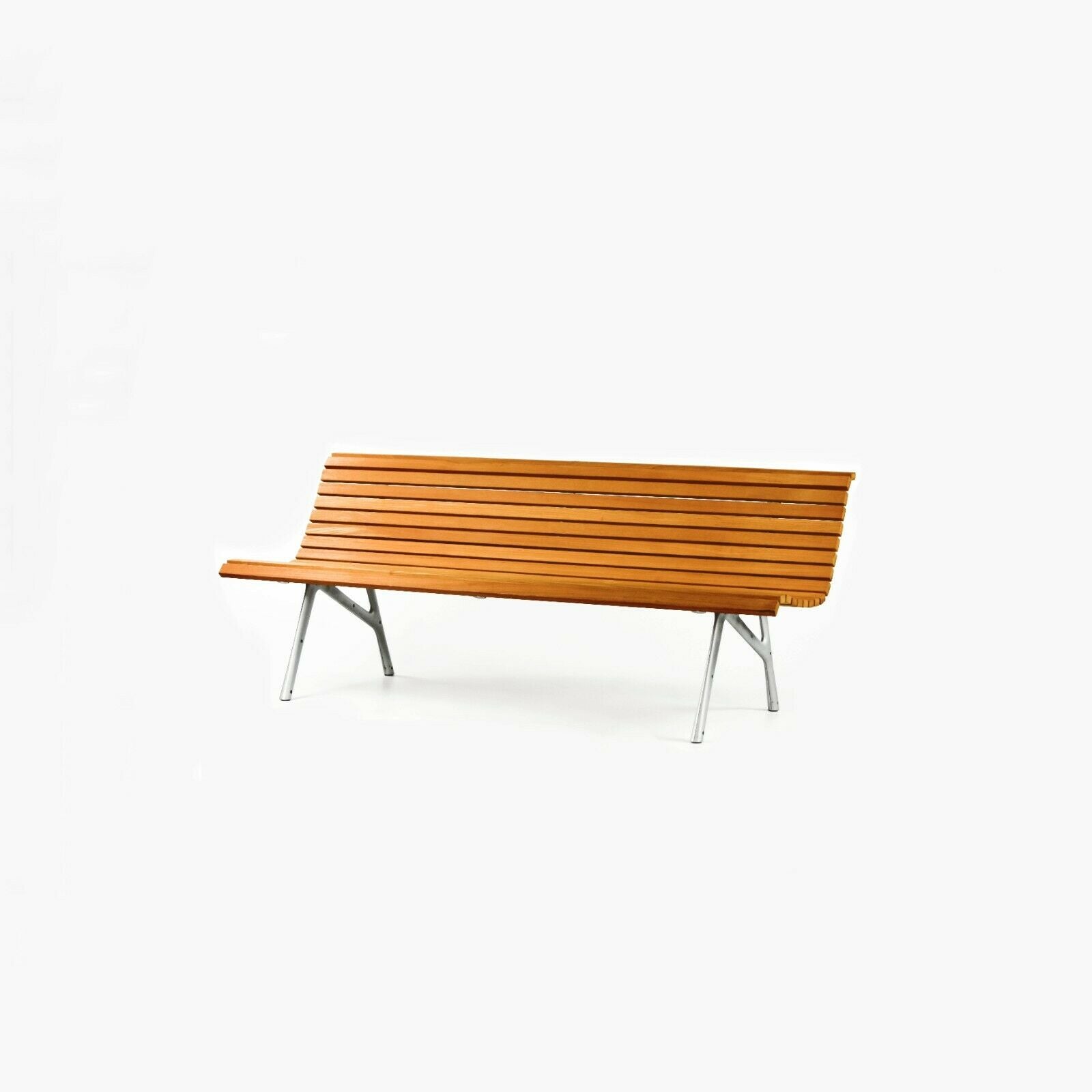 2010s Alias Teak Outdoor Three Seat Bench / Settee in Cast Aluminum by Alberto Meda