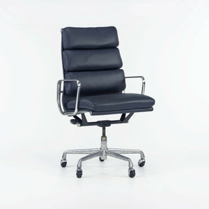 SOLD 1990s Herman Miller Eames Aluminum Group Soft Pad Executive Desk Chair in Blue