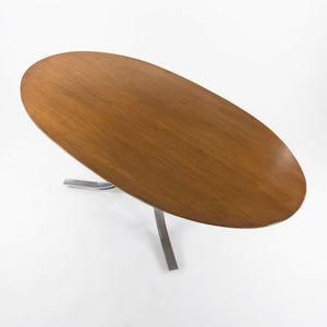 Osvaldo Borsani for Stow Davis Dining Table with Walnut Top and Chromed Steel Base