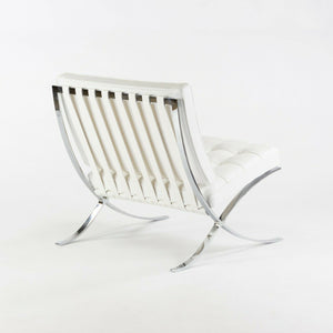 SOLD 2020 Mies Van Der Rohe for Knoll Studio Barcelona Chair in White Volo Leather