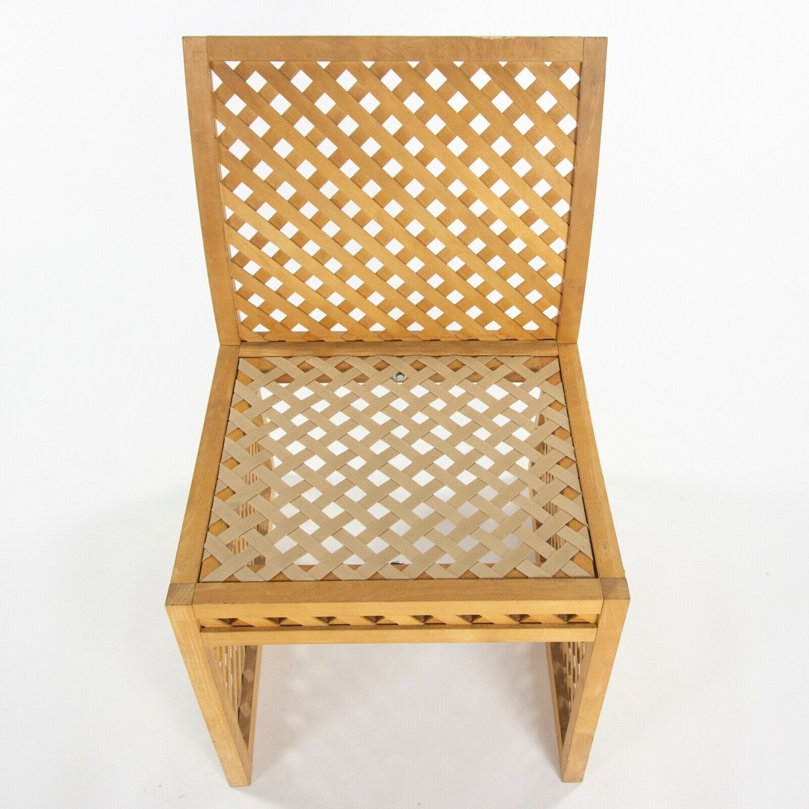 SOLD 1985 Prototype Richard Schultz Wooden Outdoor Collection Dining Chair