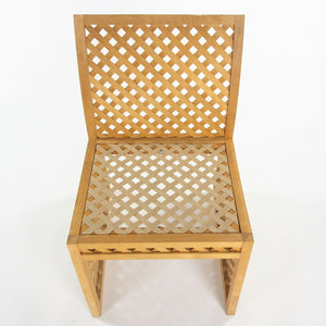 SOLD 1985 Prototype Richard Schultz Wooden Outdoor Collection Dining Chair