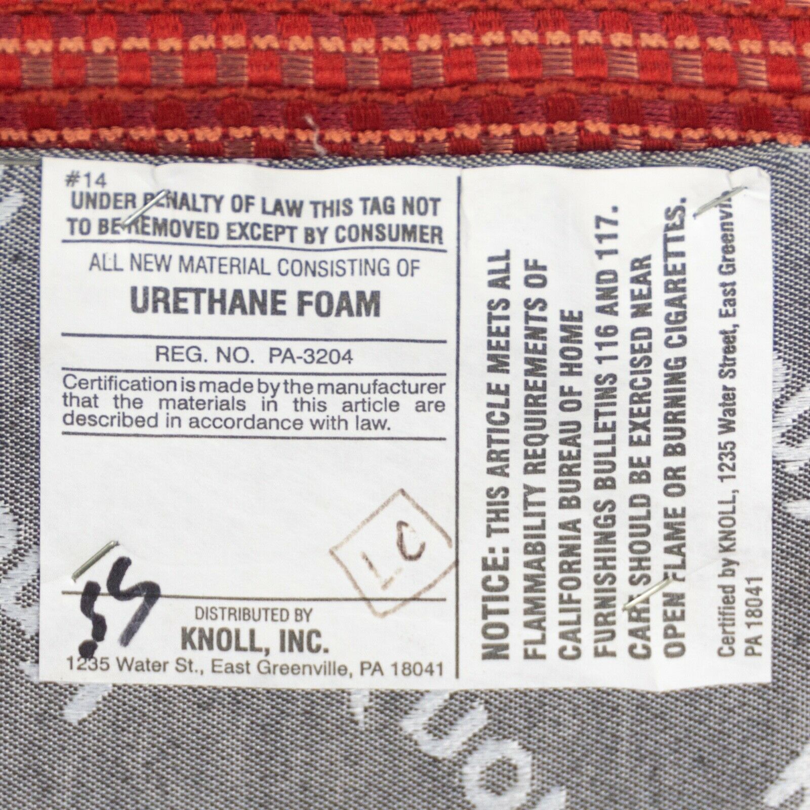 SOLD 2007 Eero Saarinen for Knoll Executive Arm Office Desk Chair Red Fabric 4 Available