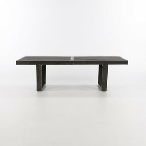 SOLD 1950s George Nelson for Herman Miller 4690 Ebonized Slatted Wood Bench 48 in