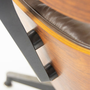 SOLD 1970s Herman Miller Eames Lounge Chair and Ottoman Rosewood 670 and 671 in Brown Leather