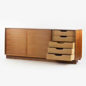 1954 George Nakashima Studio Triple Sliding Door Cabinet Credenza Black Walnut