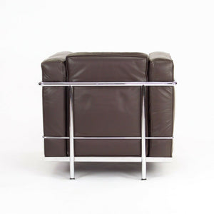 SOLD 1980s Vintage Le Corbusier Cassina LC2 Petit Modele Armchairs in Brown Leather