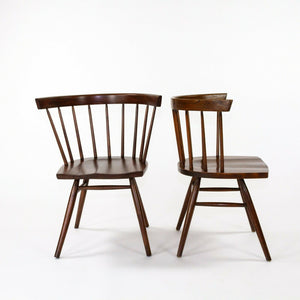 SOLD 1947 Pair of George Nakashima for Knoll Associates N19 Straight Chairs in Walnut