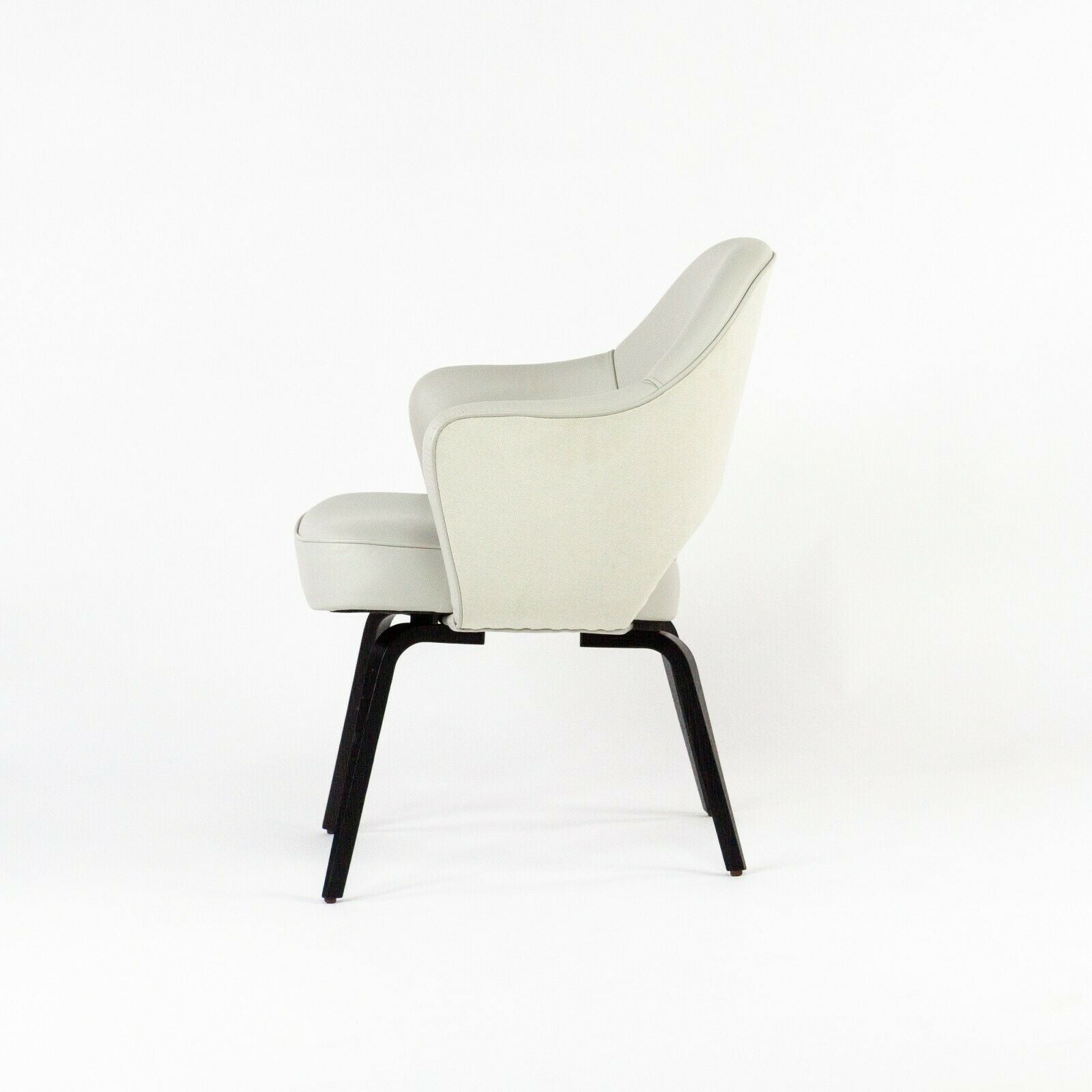 SOLD 2021 Eero Saarinen for Knoll Executive Armchair in Custom Leather with Wood Legs 7x Available