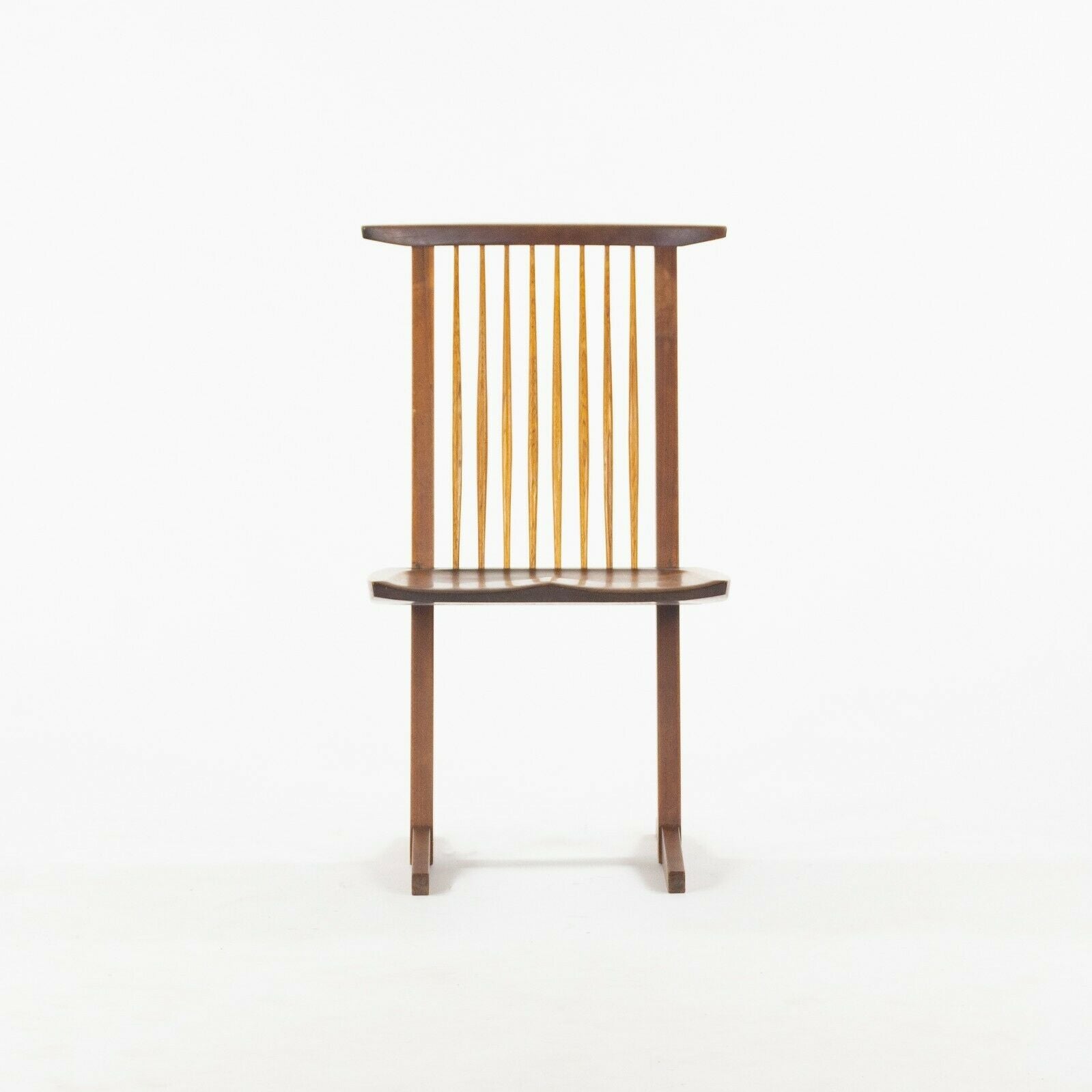 SOLD 1964 Original George Nakashima Conoid Dining / Side Chair in PA Black Walnut
