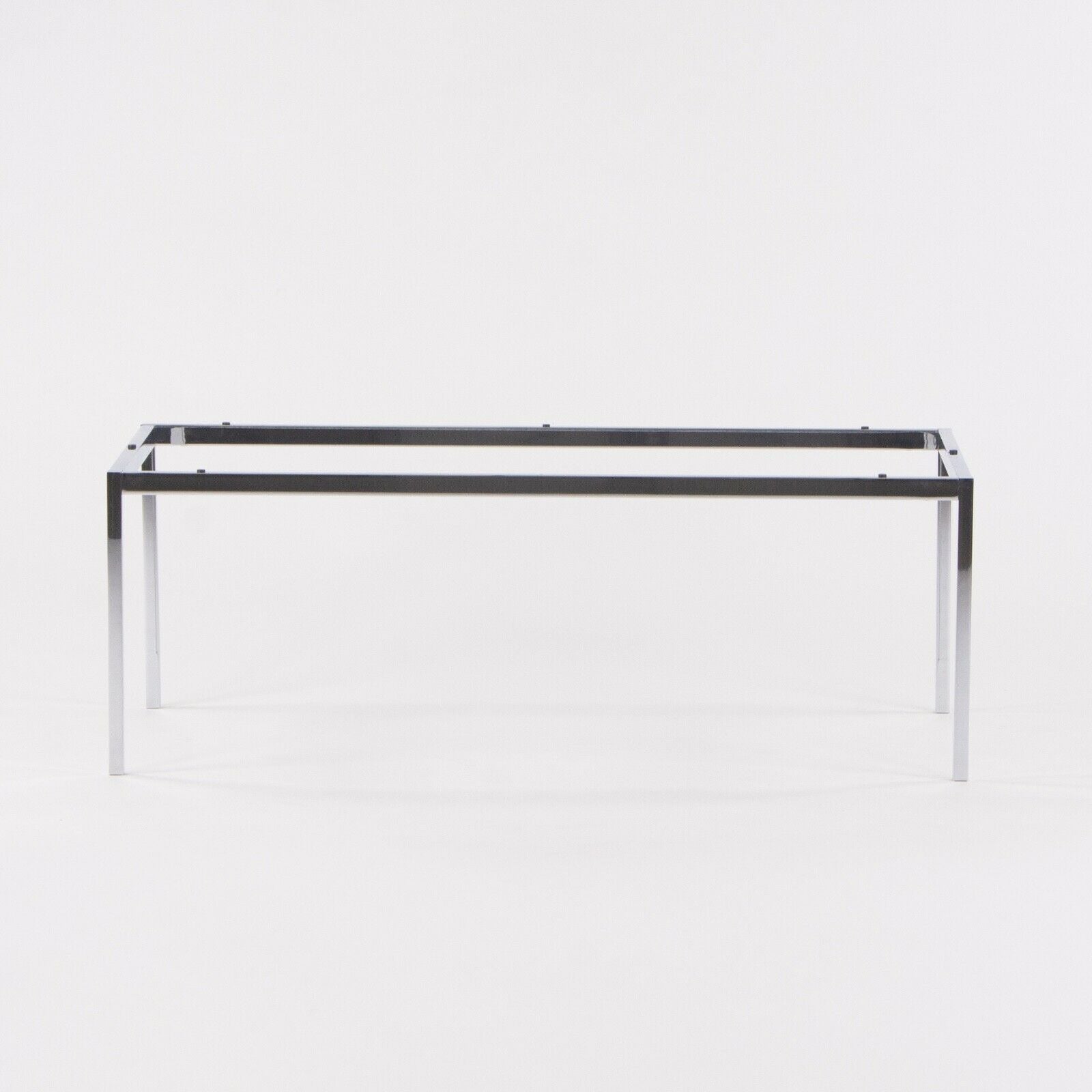 SOLD Florence Knoll for Knoll Studio 45 x 22 Chrome Coffee Table w/ Glass Top Signed