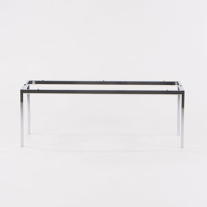 SOLD Florence Knoll for Knoll Studio 45 x 22 Chrome Coffee Table w/ Glass Top Signed