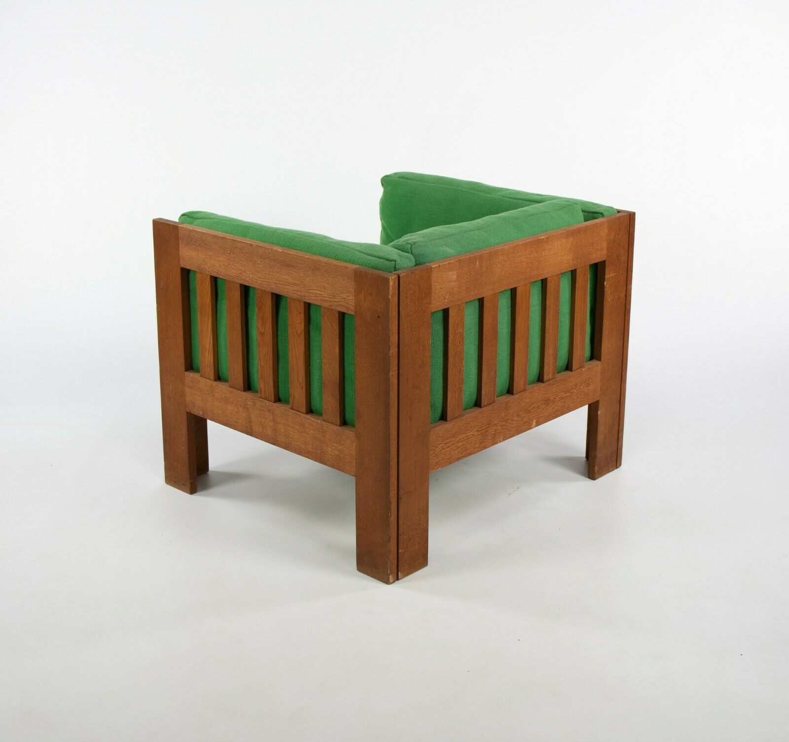 1975 Tage Poulsen TP63 Lounge Chair by CI Designs in Oak with Green Upholstery