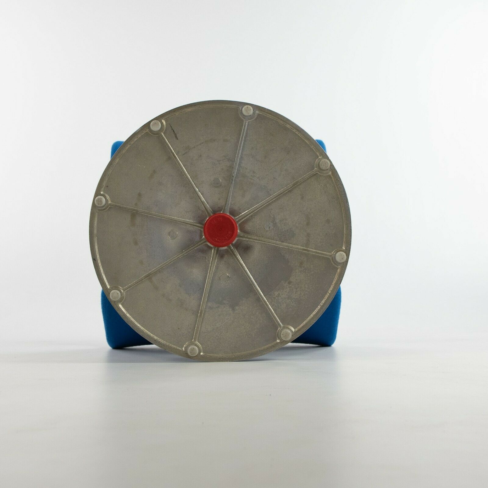 SOLD 1970s Verner Panton for Fritz Hansen 1- 2 - 3 Dining Side Chair in Blue Fabric with Original Label
