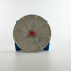 SOLD 1970s Verner Panton for Fritz Hansen 1- 2 - 3 Dining Side Chair in Blue Fabric with Original Label
