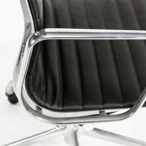 SOLD 2010s Herman Miller Eames Aluminum Group Executive Desk Chair in Black Leather