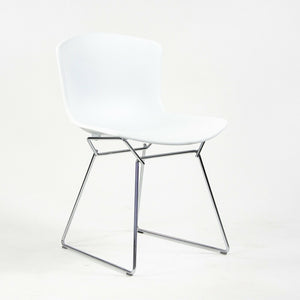SOLD Harry Bertoia for Knoll Studio Molded Side Shell Chair Plastic with Chrome Base White