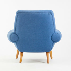 SOLD 1960s Kurt Østervig Upholstered Blue Lounge Chair for Ryesberg Mobler Armchair