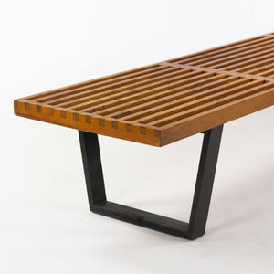 SOLD 1950s George Nelson Herman Miller 72.5 inch 4692 Slatted Platform Bench in Birch