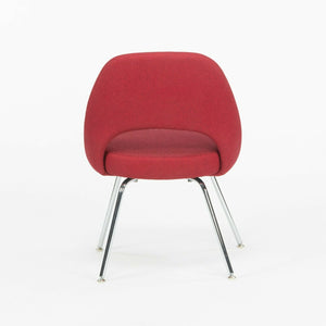 SOLD Red Fabric Eero Saarinen for Knoll 2020 Executive Side Chair with Chrome Legs